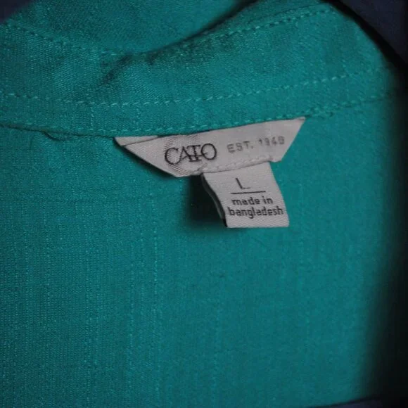 Cato Flowy Turquoise Button Up - Picture 4 of 4